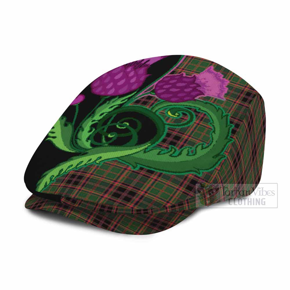 Buchan Tartan Flat Cap, Jeff Cap Traditional Scottish Thistle