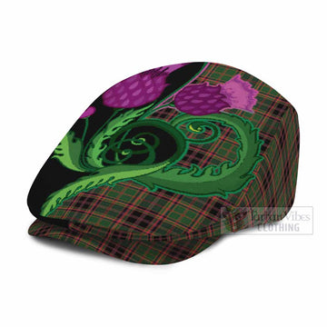 Buchan Tartan Flat Cap, Jeff Cap Traditional Scottish Thistle
