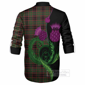 Buchan Tartan Ghillie Shirt Traditional Scottish Thistle