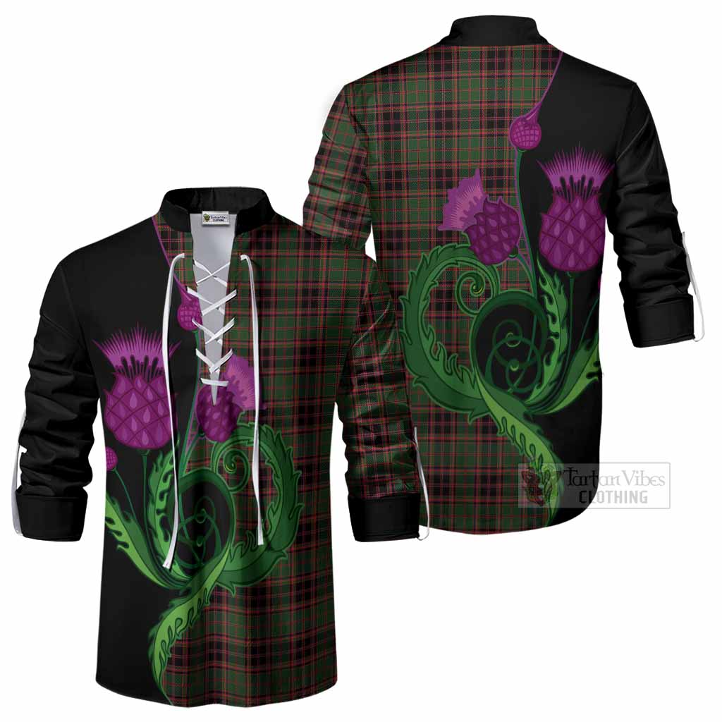 Buchan Tartan Ghillie Shirt Traditional Scottish Thistle