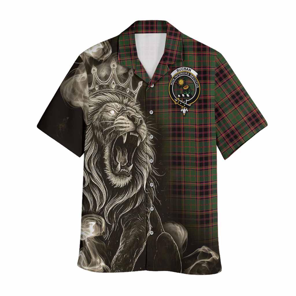Buchan Tartan Hawaiian Shirt Roaring Lion Heritage