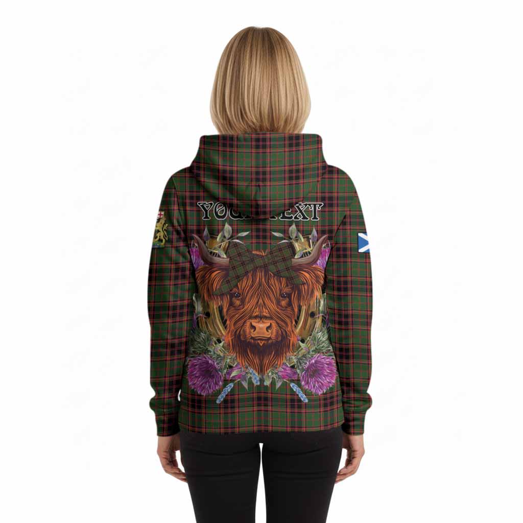 Buchan Tartan Hoodie Scottish Thistle Heilan Coo