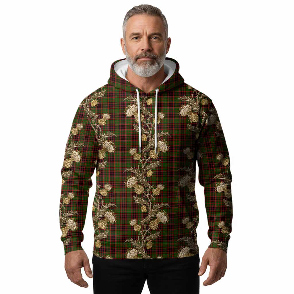 Buchan Tartan Hoodie Seamless Scottish Thistle Flowers