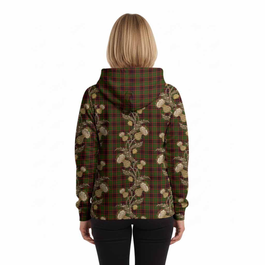 Buchan Tartan Hoodie Seamless Scottish Thistle Flowers
