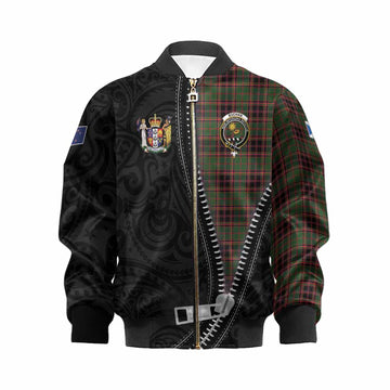 Buchan Tartan Kid Bomber Jacket New Zealand Pattern Unique Zipper Stylized