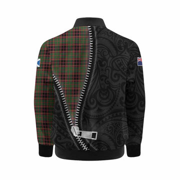 Buchan Tartan Kid Bomber Jacket New Zealand Pattern Unique Zipper Stylized