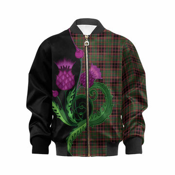 Buchan Tartan Kid Bomber Jacket Traditional Scottish Thistle