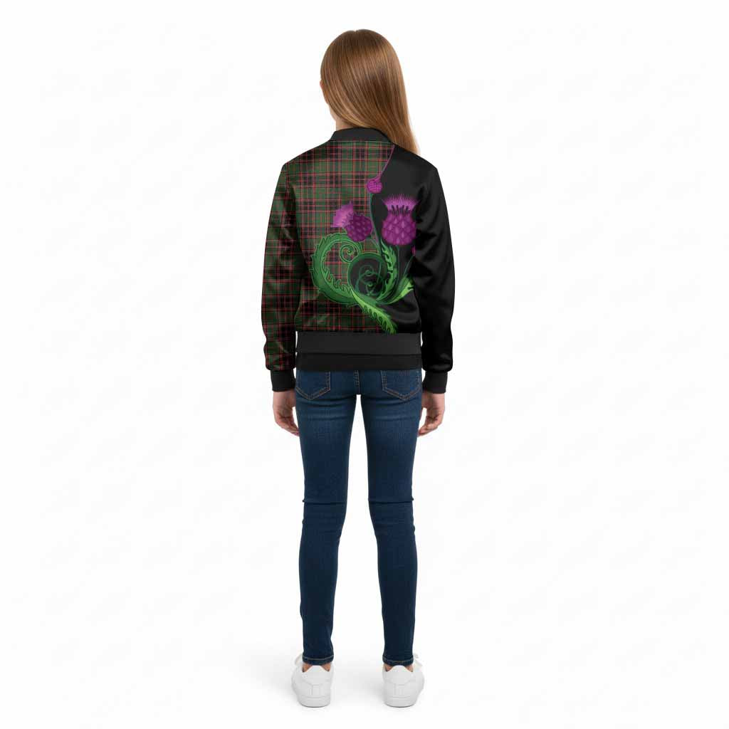 Buchan Tartan Kid Bomber Jacket Traditional Scottish Thistle