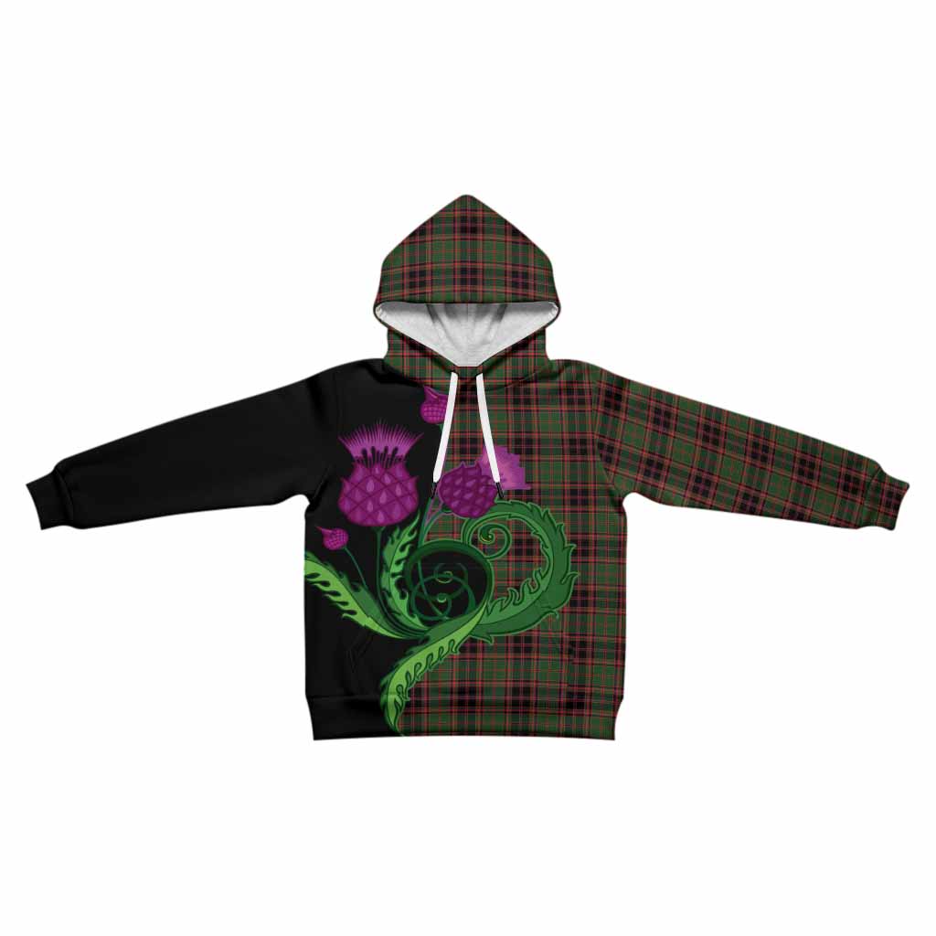Buchan Tartan Kid Hoodie Traditional Scottish Thistle