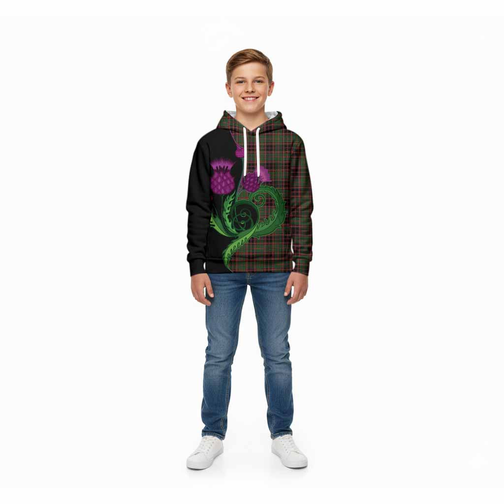 Buchan Tartan Kid Hoodie Traditional Scottish Thistle