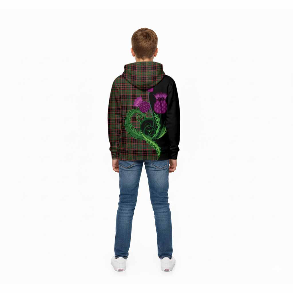 Buchan Tartan Kid Hoodie Traditional Scottish Thistle