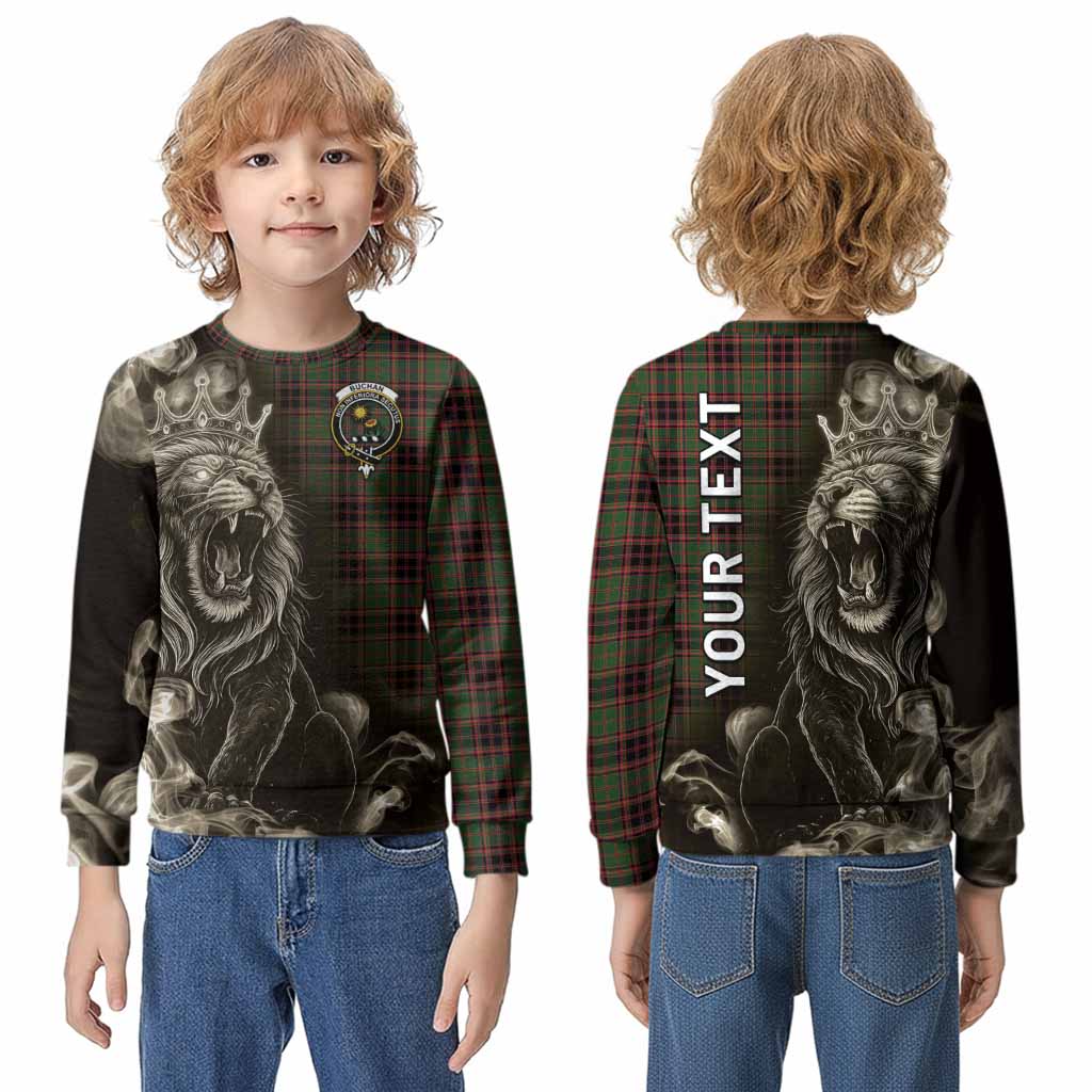 Buchan Tartan Kid Knitted Sweatshirt Roaring Lion Heritage