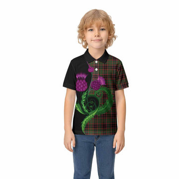 Buchan Tartan Kid Polo Shirt Traditional Scottish Thistle