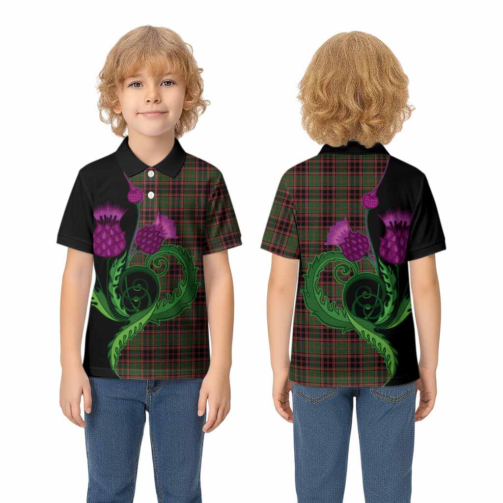Buchan Tartan Kid Polo Shirt Traditional Scottish Thistle