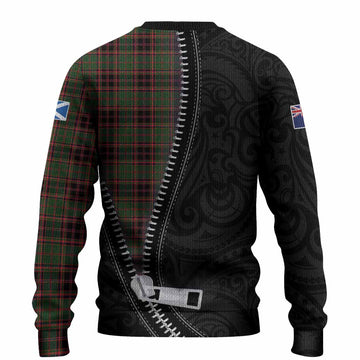 Buchan Tartan Knitted Sweater New Zealand Pattern Unique Zipper Stylized