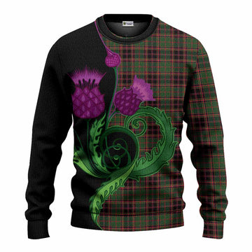 Buchan Tartan Knitted Sweater Traditional Scottish Thistle