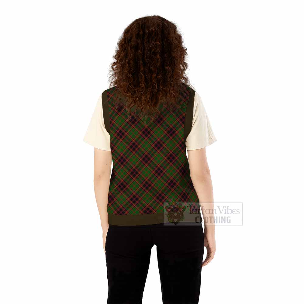 Buchan Tartan  Knitted V-Neck Vest Cross Style