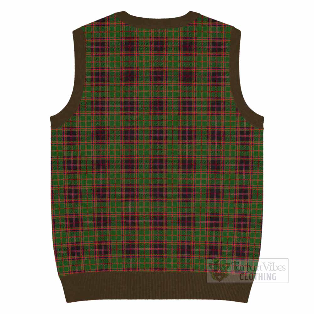Buchan Tartan Knitted V-Neck Vest with Family Crest - Tartan Vibes Clothing