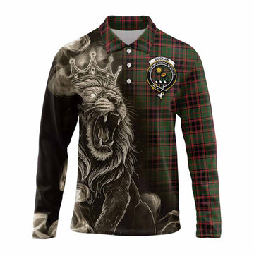 Buchan Tartan Long Sleeve Polo Shirt Roaring Lion Heritage