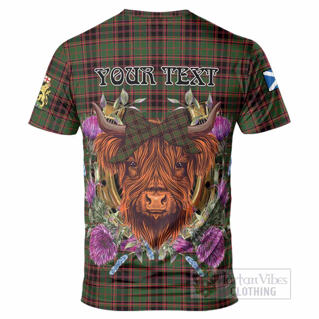 Buchan Tartan T-Shirt Scottish Thistle Heilan Coo