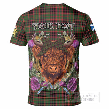 Buchan Tartan T-Shirt Scottish Thistle Heilan Coo