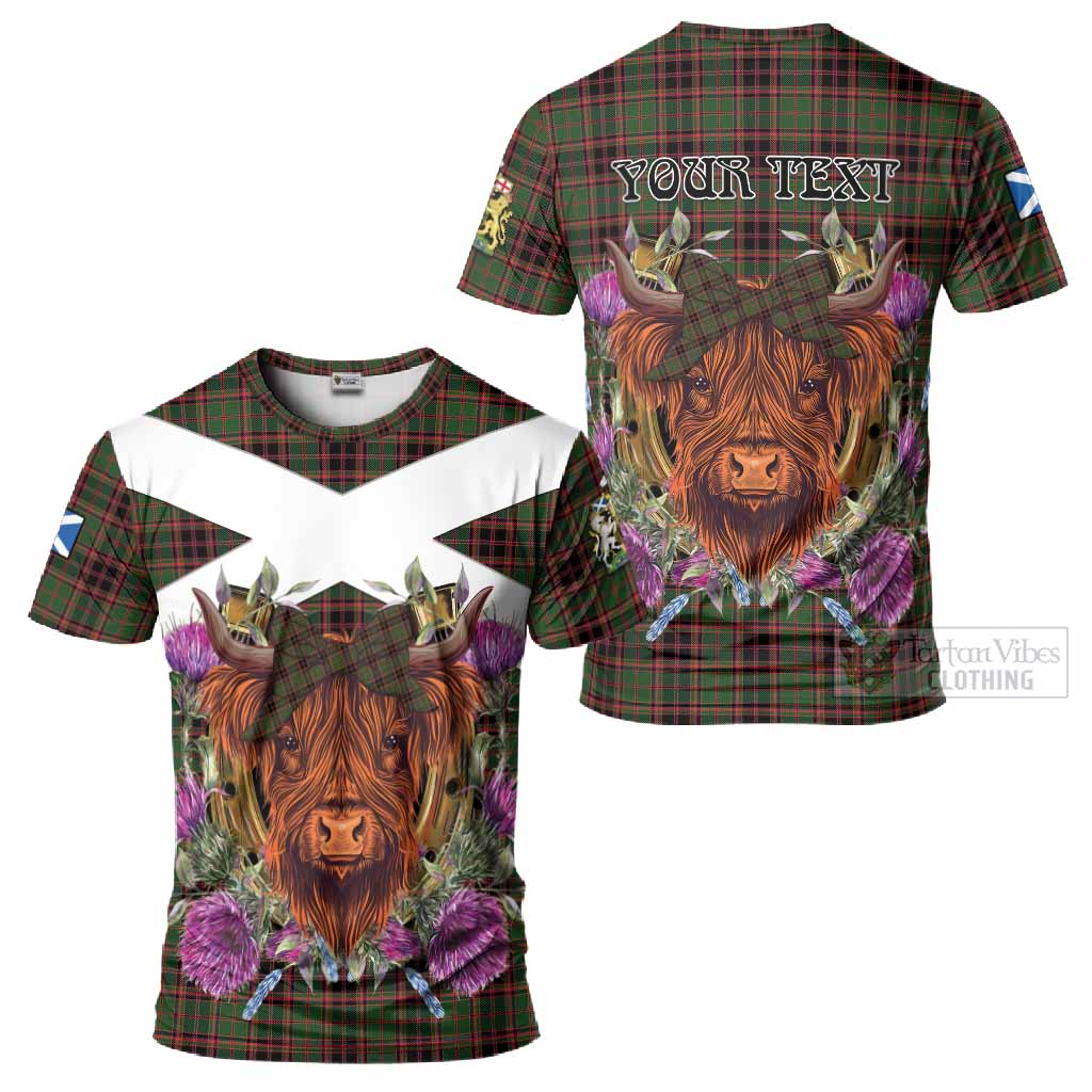 Buchan Tartan T-Shirt Scottish Thistle Heilan Coo