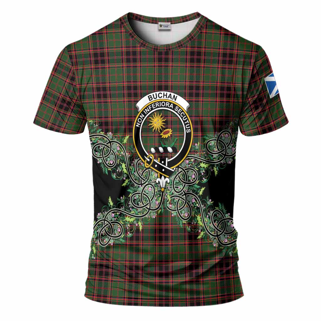 Buchan Tartan T-Shirt Thistle Scottish Spirit