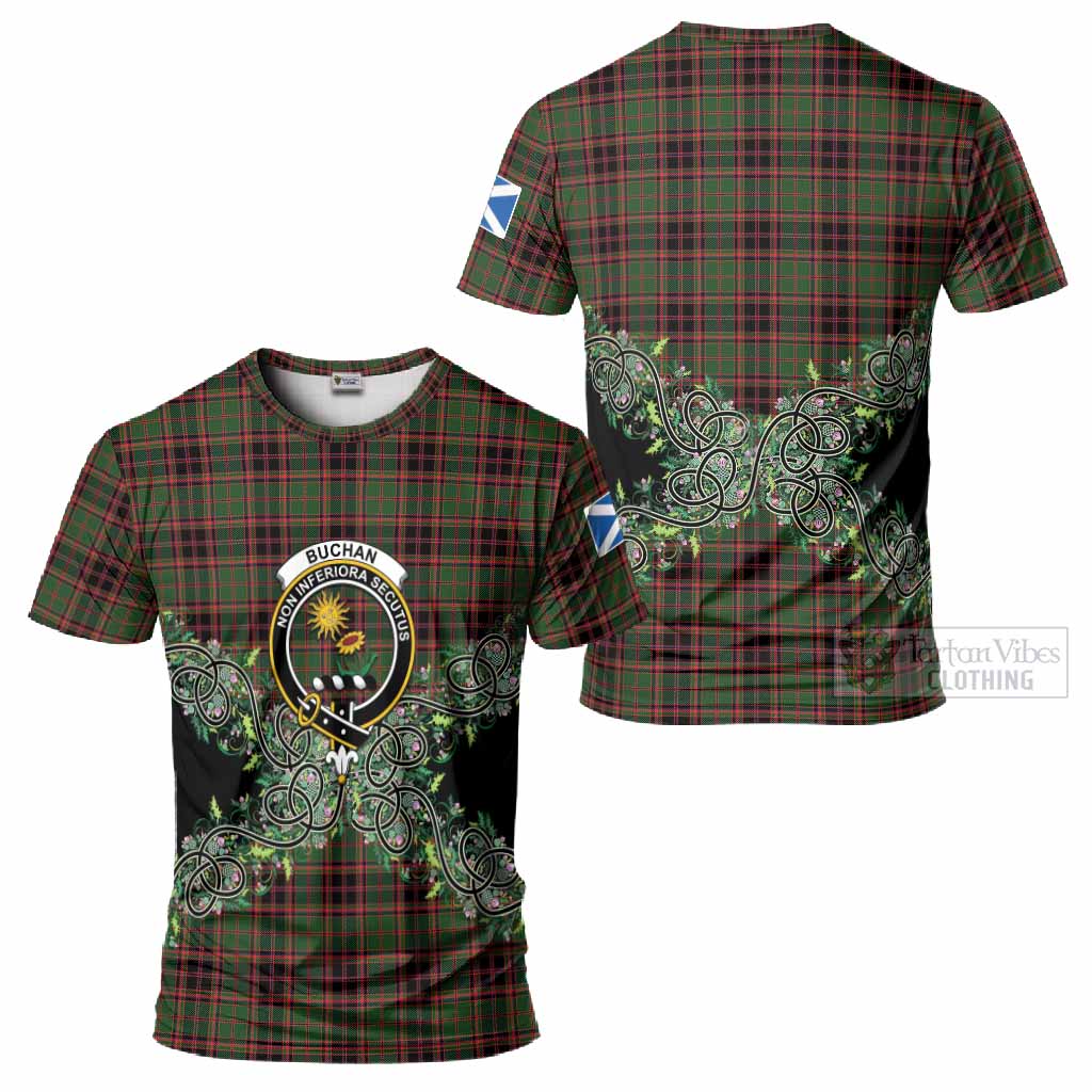 Buchan Tartan T-Shirt Thistle Scottish Spirit