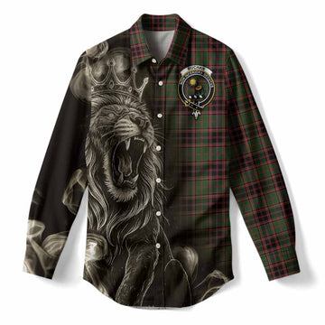 Buchan Tartan Women Casual Shirt Roaring Lion Heritage