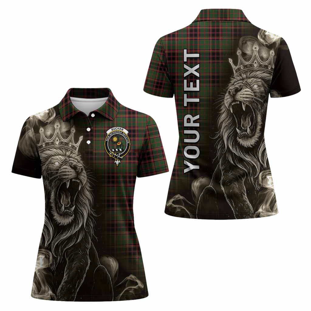 Buchan Tartan Women Polo Shirt Roaring Lion Heritage
