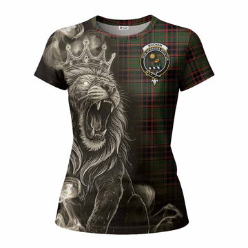 Buchan Tartan Women T shirt Roaring Lion Heritage