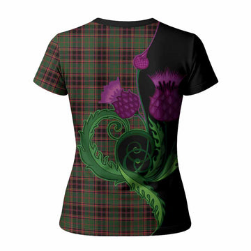 Buchan Tartan Women T shirt Traditional Scottish Thistle