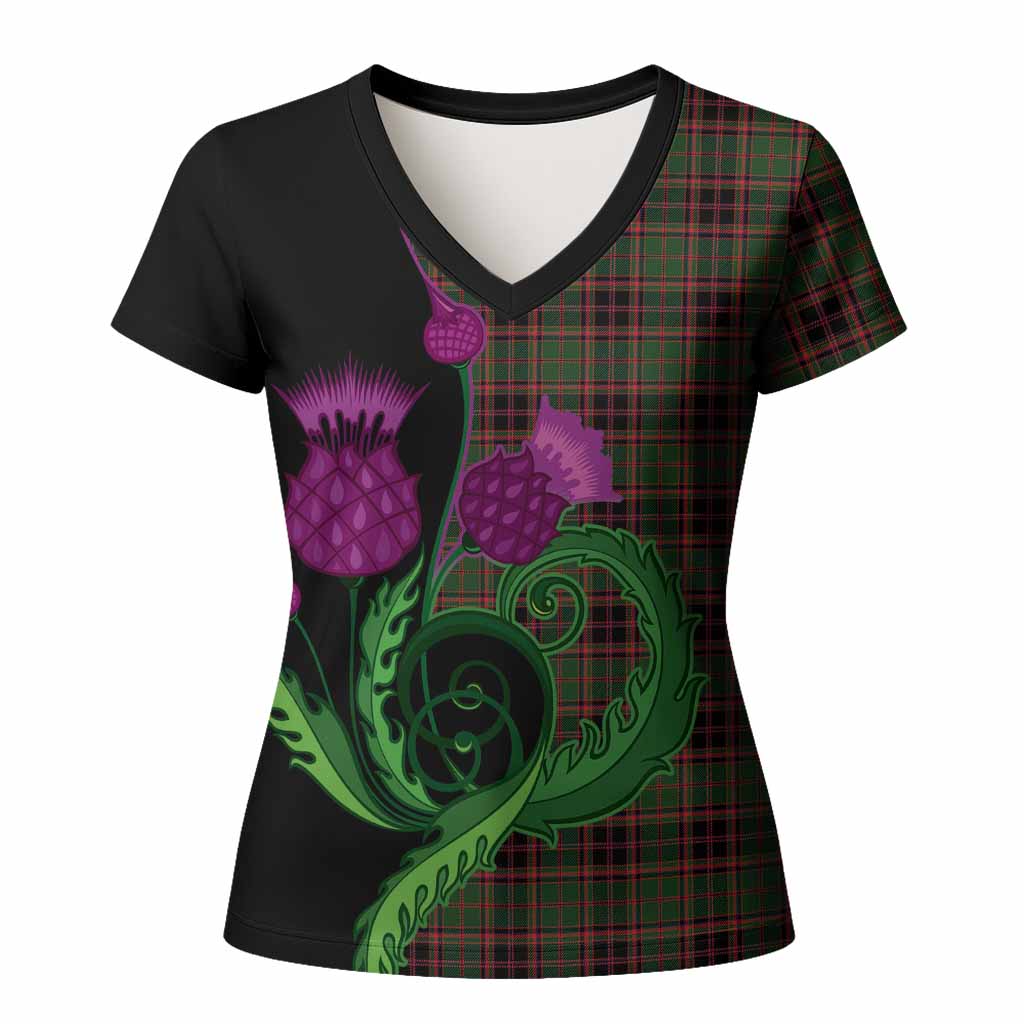 Buchan Tartan Women T shirt Traditional Scottish Thistle