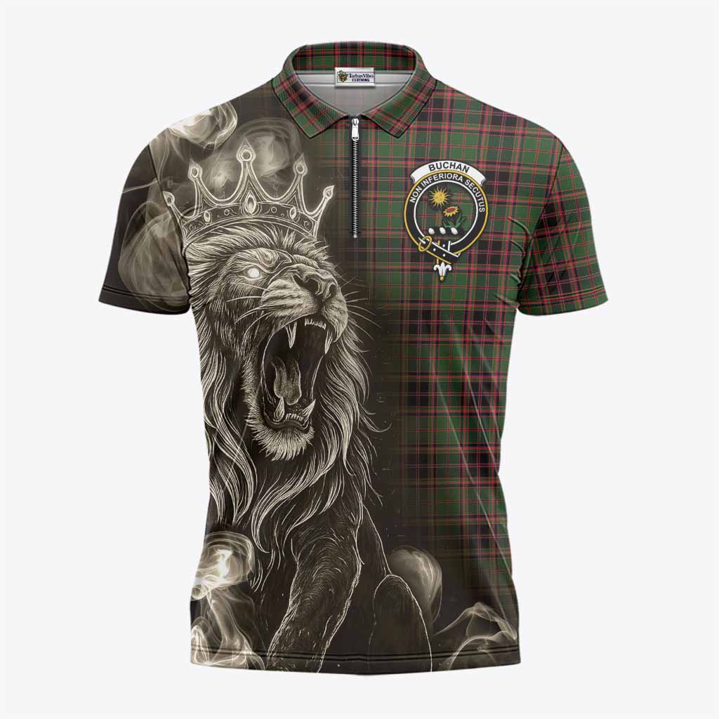 Buchan Tartan Zipper Polo Shirt Roaring Lion Heritage