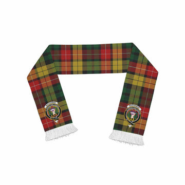 Tartan Vibes Clothing Buchanan Tartan Ruffneck Scarf with Family Crest