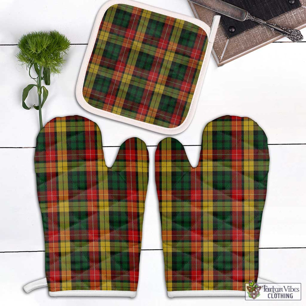 Buchanan Tartan Combo Oven Mitt & Pot-Holder Combo 1 Oven Mitt & 1 Pot-Holder White - Tartan Vibes Clothing