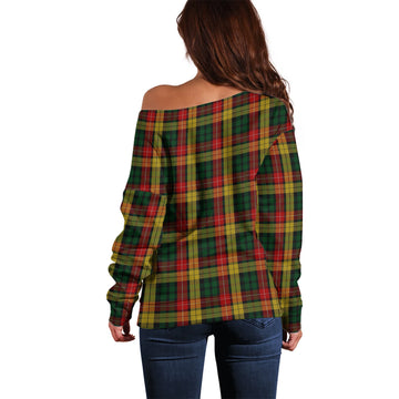 Buchanan Tartan Off Shoulder Women Sweater - Tartanvibesclothing