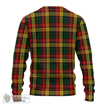 Buchanan Tartan Knitted Sweater with Family Crest DNA In Me Style - Tartanvibesclothing Shop