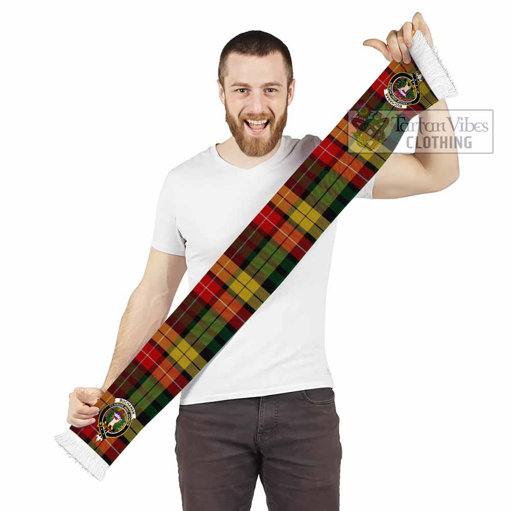 Tartan Vibes Clothing Buchanan Tartan Ruffneck Scarf with Family Crest