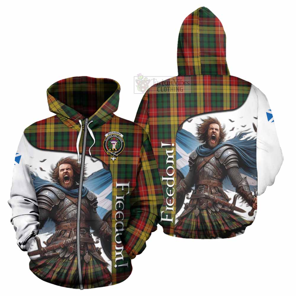 Tartan Vibes Clothing Buchanan Crest Tartan Hoodie Inspired by the Freedom of Scottish Warrior