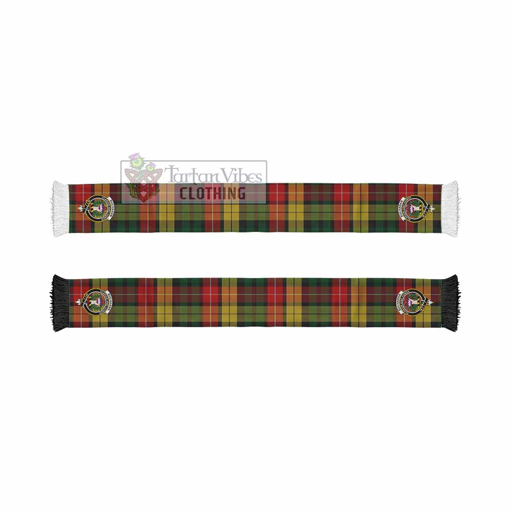Tartan Vibes Clothing Buchanan Tartan Ruffneck Scarf with Family Crest