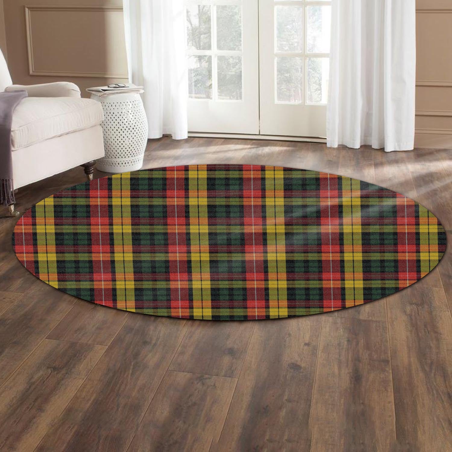 Buchanan Tartan Round Rug - Tartanvibesclothing