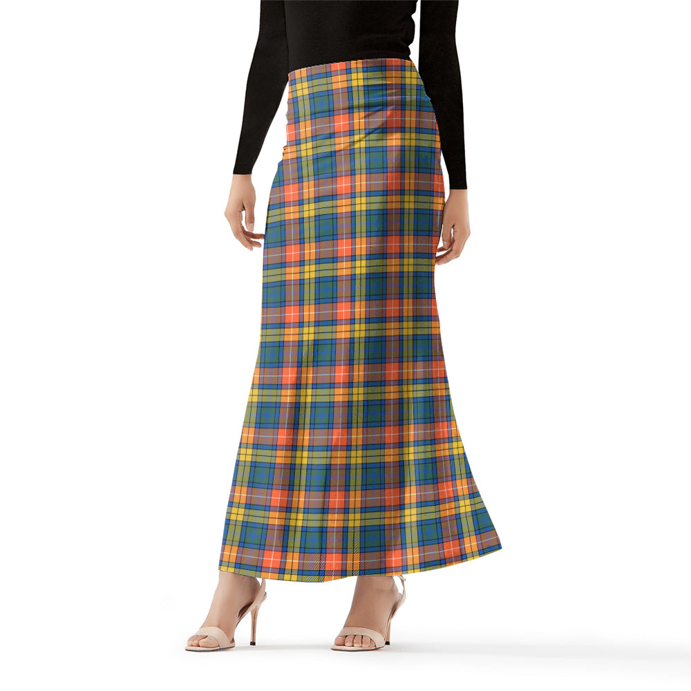Buchanan Ancient Tartan Womens Full Length Skirt Female - Tartanvibesclothing