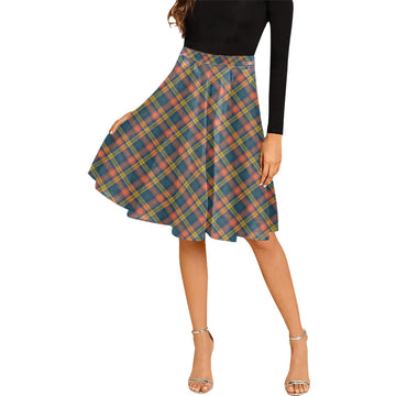 Buchanan Ancient Tartan Melete Pleated Midi Skirt