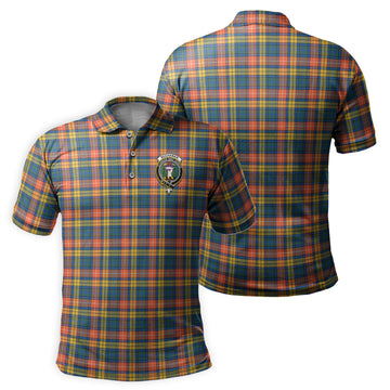 Buchanan Ancient Tartan Men's Polo Shirt with Family Crest