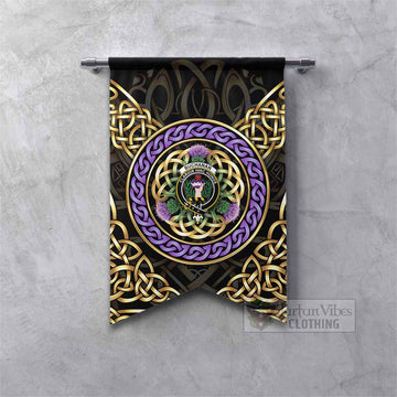 Buchanan Clan Crest Gonfalon Celtic Scottish Thistle