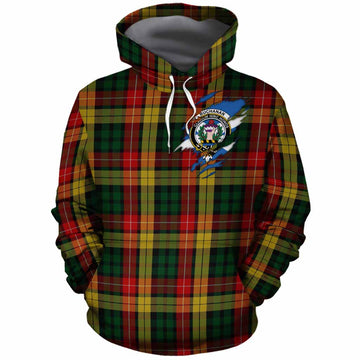 Buchanan Clan Crest In Me Tartan Cotton Hoodie Scotland Flag Style