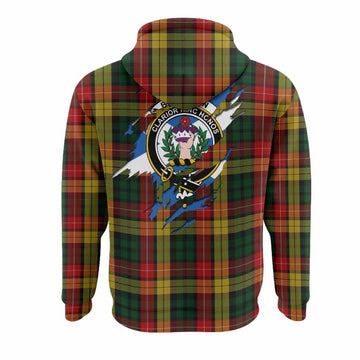 Buchanan Clan Crest In Me Tartan Hoodie Scotland Flag Style