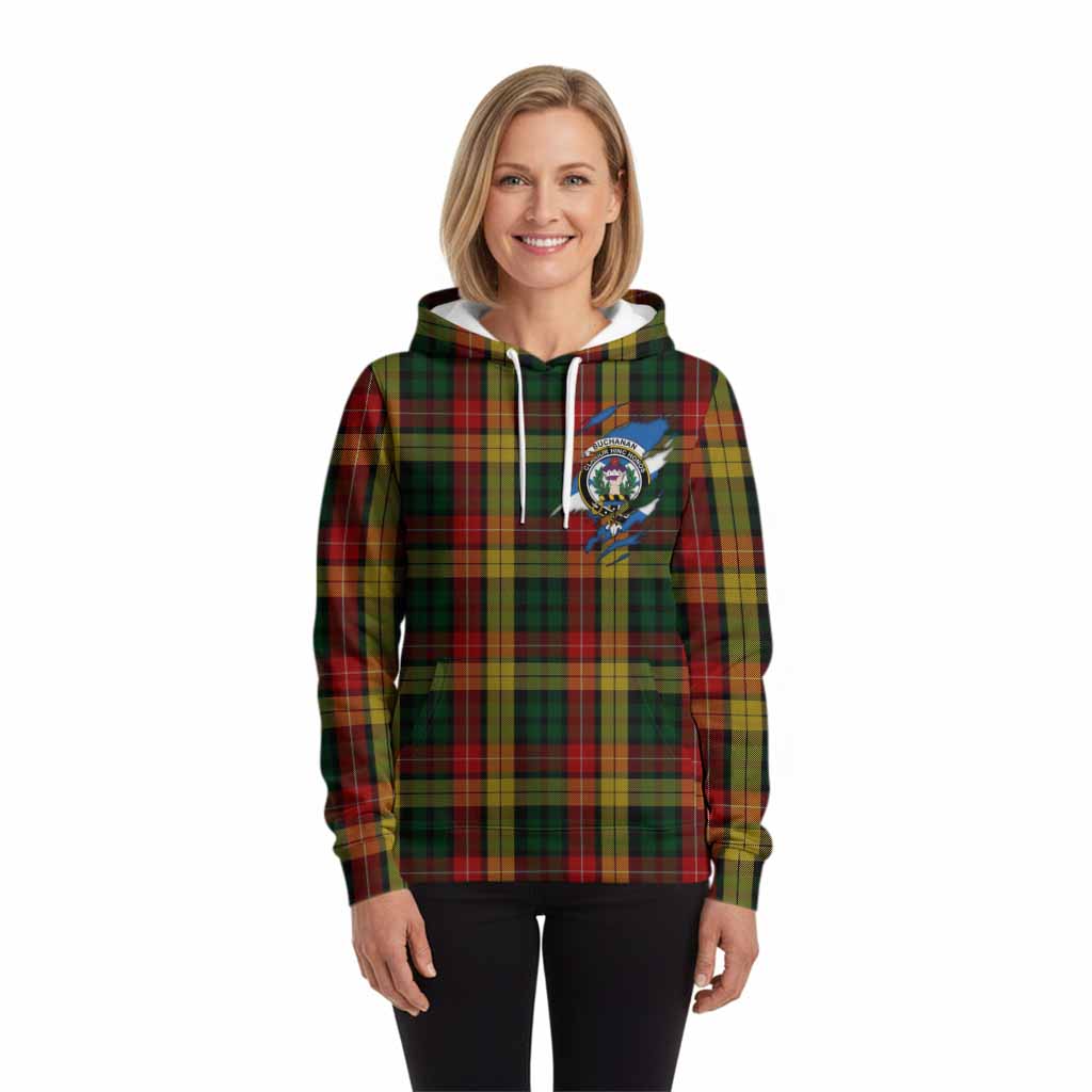 Buchanan Clan Crest In Me Tartan Hoodie Scotland Flag Style