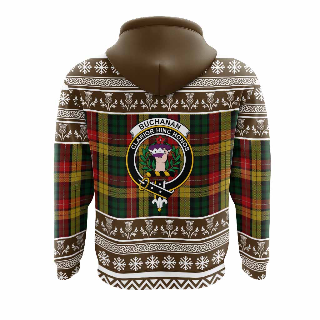 Buchanan Clan Tartan Christmas Hoodie with Family Crest - Tartan Vibes Clothing